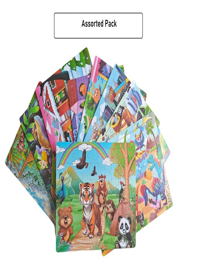 IndusBay® Set of 6, Jigsaw Puzzles for Kids 60 Pieces Per Puzzle, Multi Cartoon Theme Children Learning Preschool Educational Toys for Boys and Girls, Multicolor - Image 5